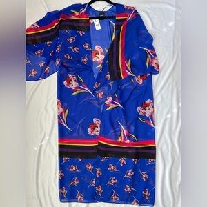 NWT Express Kimono cardigan one size /blue